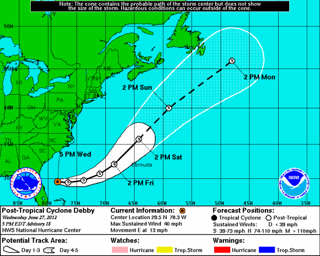 PostTropical Cyclone Debby Florida Tropical Weather Forecast and